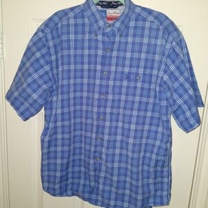 Wrangler George Strait Cowboy Collection Plaid Button Down Shirt Men's sz Large